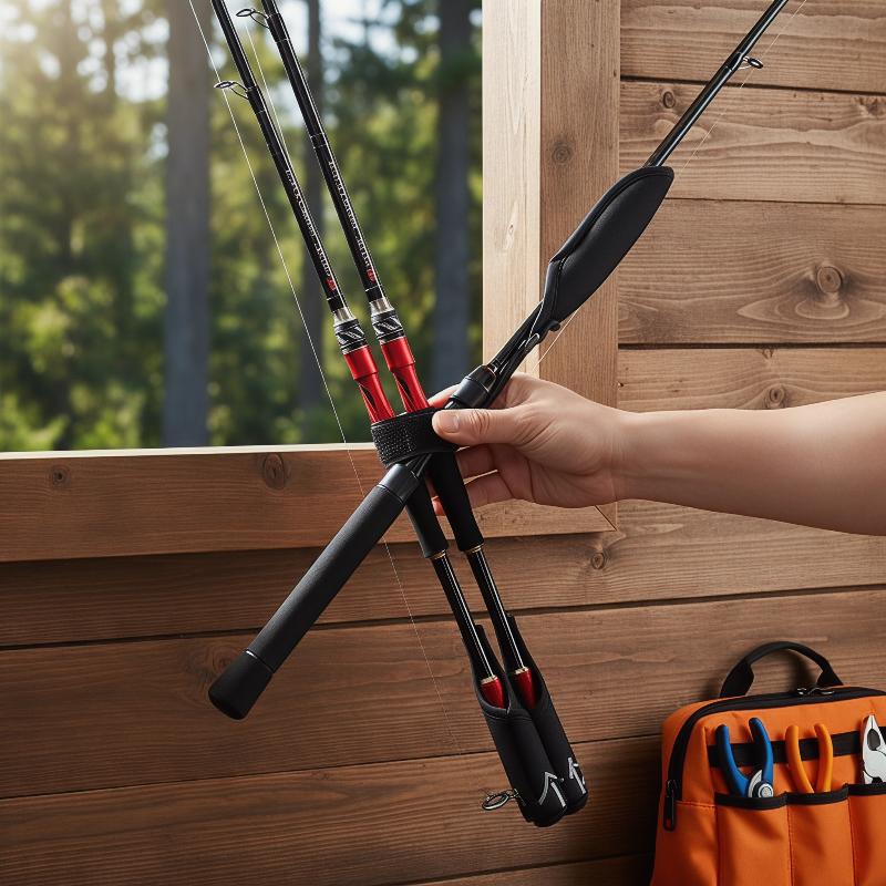 Fishing Rod Holder - Adjustable Fishing Pole Sling Strap with