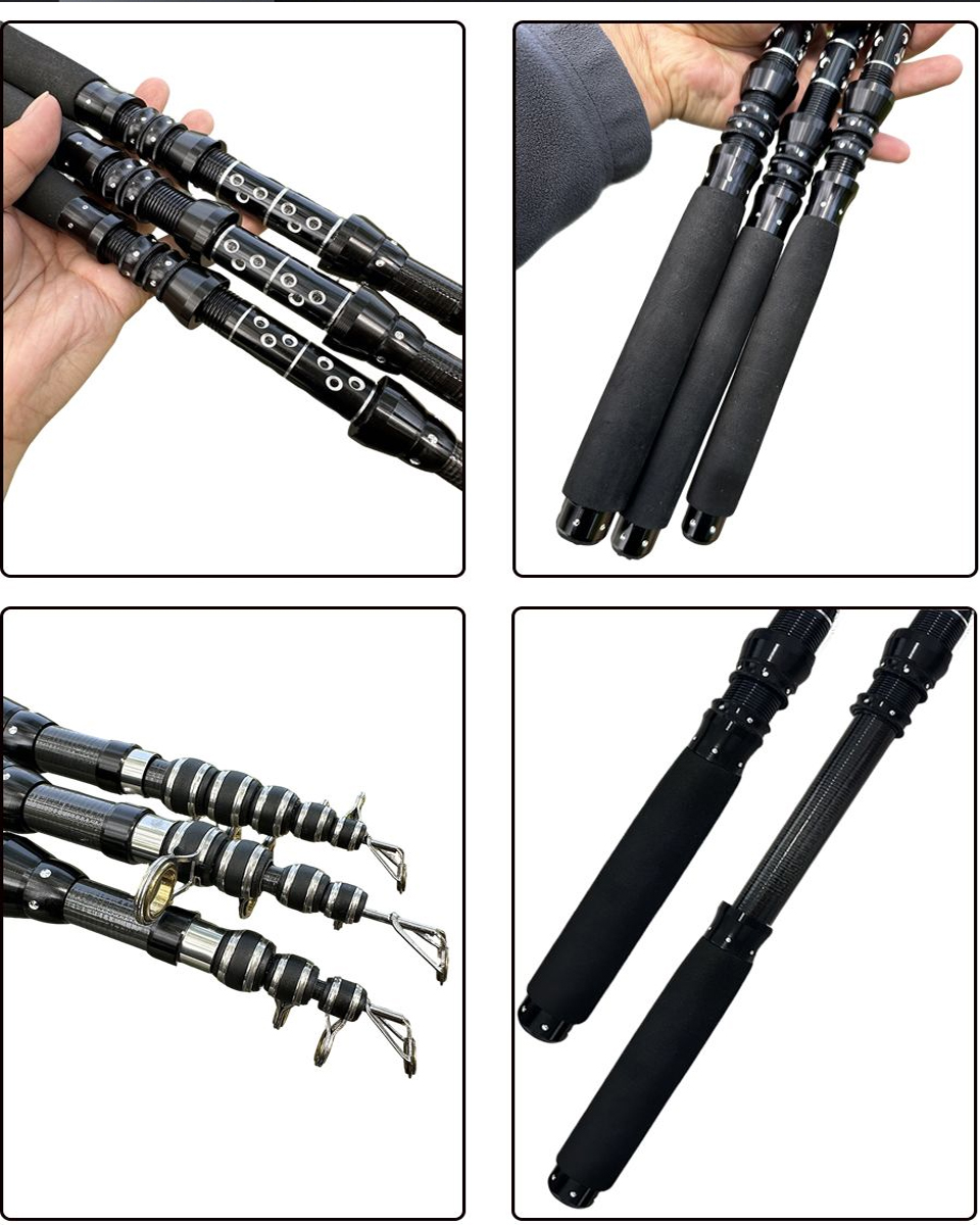 1.8/2.1/2.4/2.7/3.0M Telescopi - đánh giá và giá Fishing Rod Casting