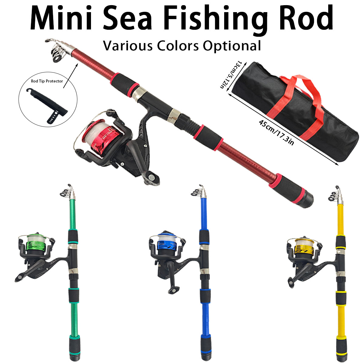Mini Telescopic Sea Fishing Ro - đánh giá và giá Fishing Rod Spinning