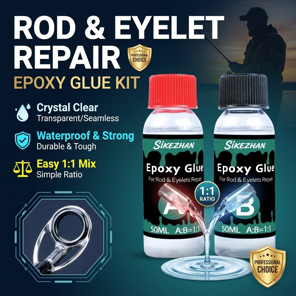 Clear 2-Part Fishing Rod Epoxy - đánh giá và giá Fishing Rod Repair Kit