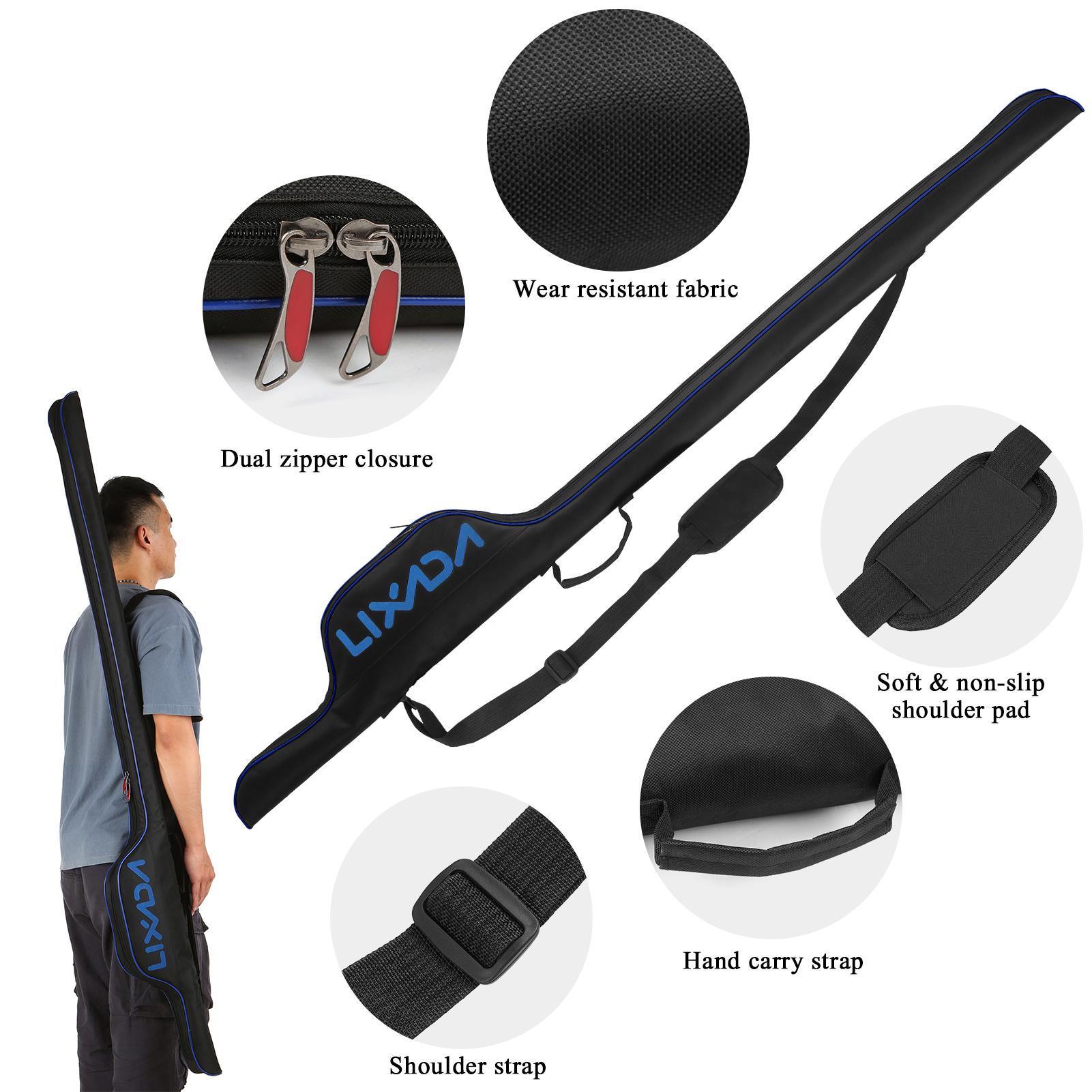 Lixada 63'' Fishing Pole Bag P - đánh giá và giá Fishing Rod Case