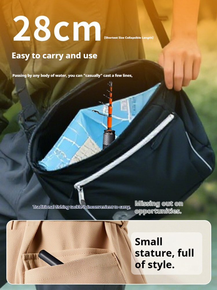 Ultrashort 28cm Telescopic Lur - đánh giá và giá Fishing Rod Spinning